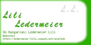 lili ledermeier business card